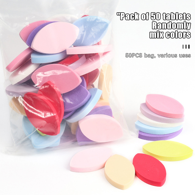 Beauty Makeup Sponge - แผ่นรองขนตาปลอม 50 ชิ้น สำหรับฝึกหัด แผ่นฟองน้ำนุ่มสำหรับติดขนตาปลอมแบบเส้นๆ ใช้ซ้ำได้