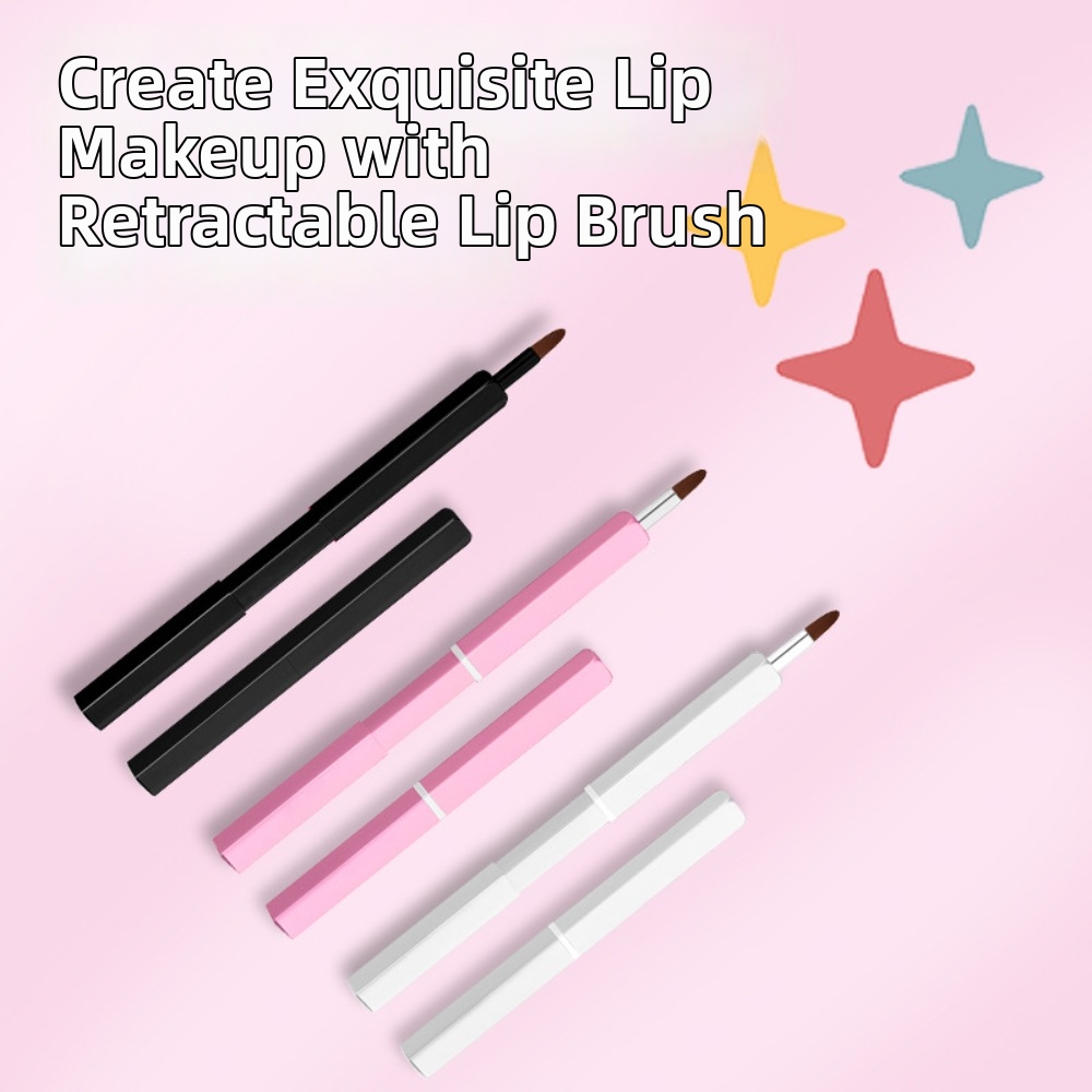 Beauty Makeup Youtube - อุปกรณ์แต่งหน้า แปรงลิปสติกแบบยืดหดได้ ที่ทำจากอะลูมิเนียม แปรงเขียนขอบปาก แปรงลิปกลอส แปรงเขียนคิ้ว