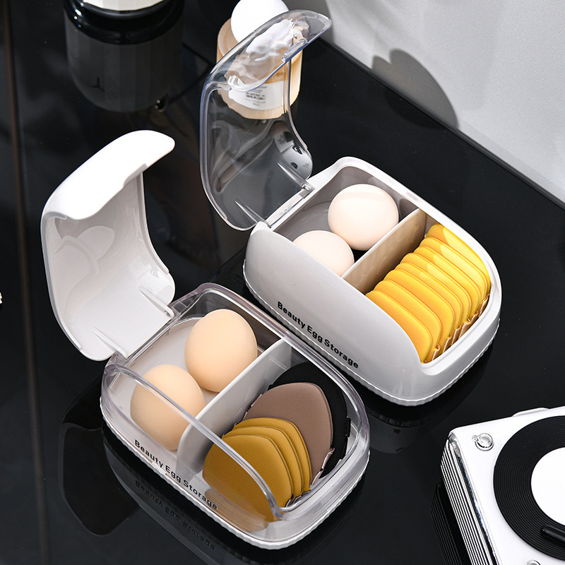 Beauty Blender In Makeup - กล่องเก็บฟองน้ำแต่งหน้าพร้อมฝาปิดกันฝุ่นแบบพกพาสำหรับเครื่องสำอางบลัชออนความงาม