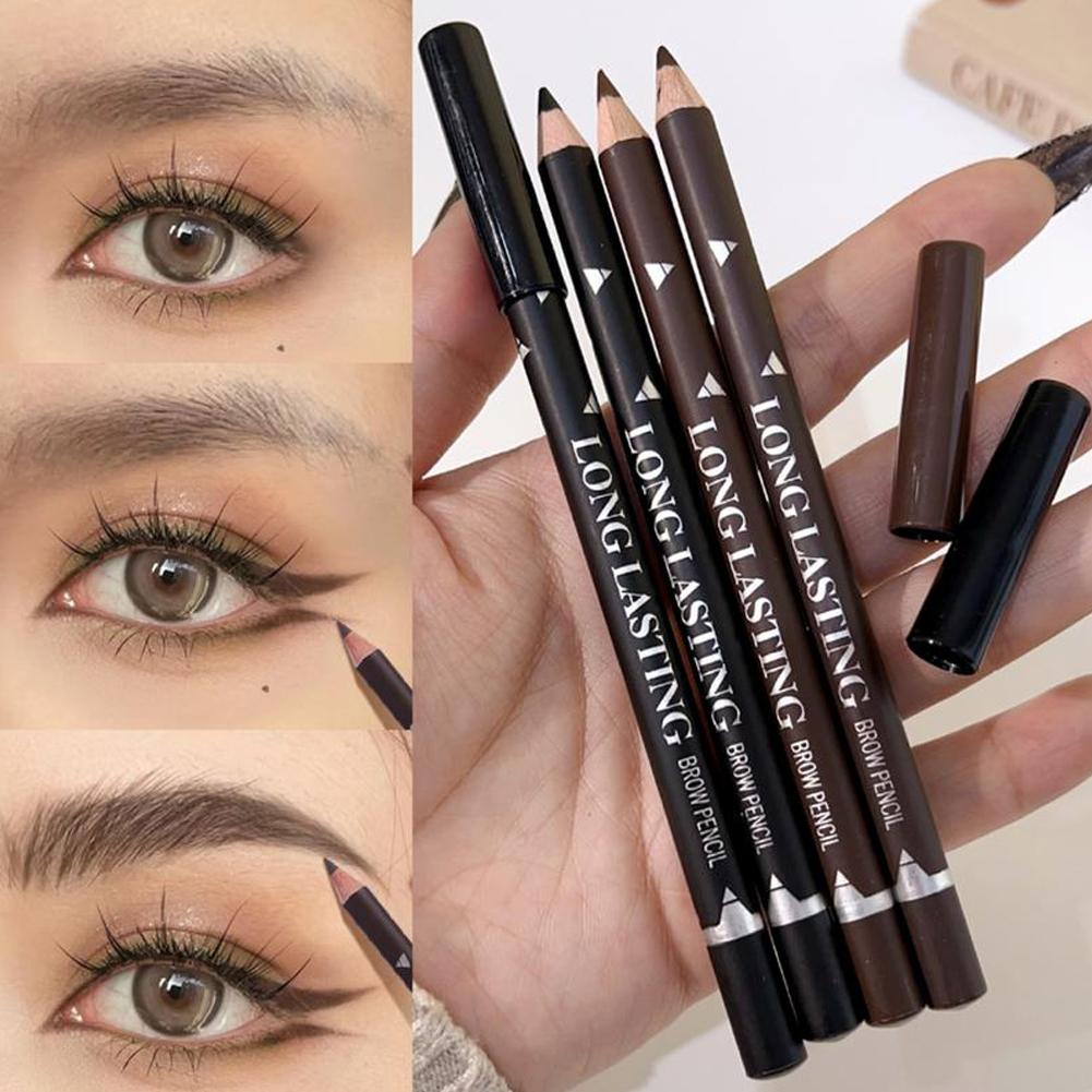 Eyebrow Pomade Pencil - 3 สีติดทนนานสีดําสีน้ําตาล Eyebrow & อายไลเนอร์ดินสอกันน้ําเหงื่อ Halo