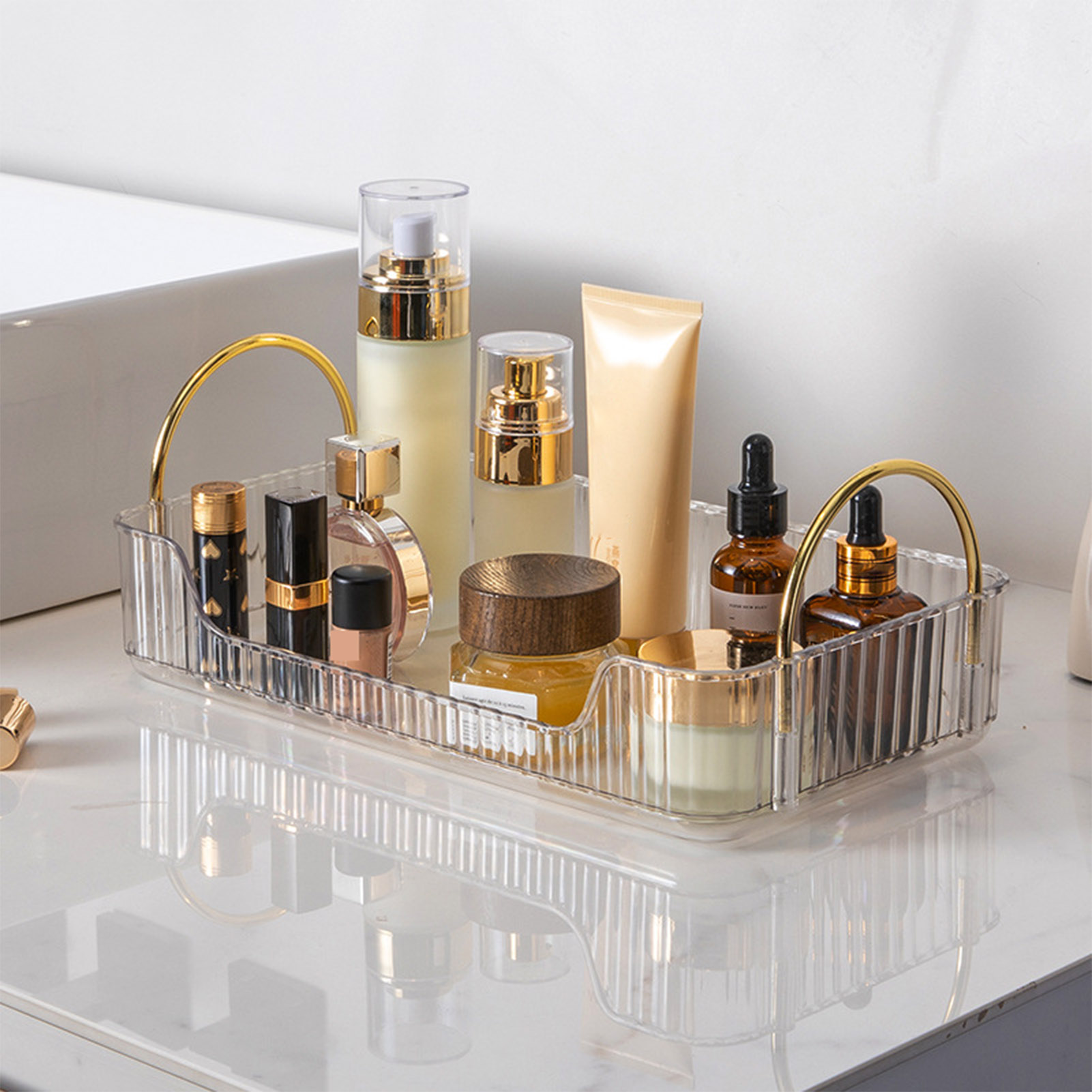 ชั้นวางของในห้องน้ำ อะคริลิคหร - Beauty Makeup Vanity บทวิจารณ์และราคา