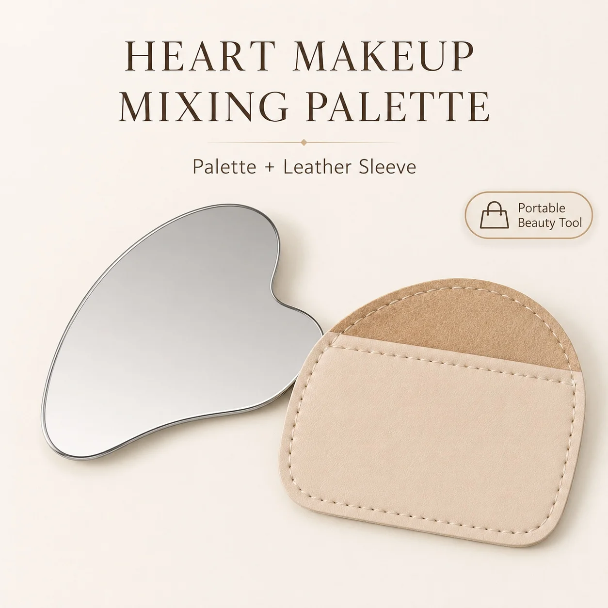 พาเลตผสมเครื่องสำอางสแตนเลสทรง - Beauty Makeup Tool บทวิจารณ์และราคา