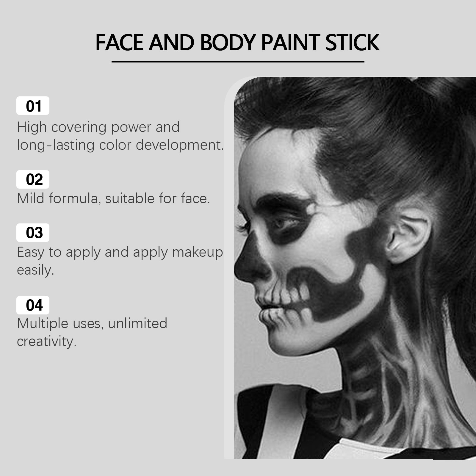 ชุดอุปกรณ์แต่งหน้าฮาโลวีน สีดำ - Beauty Makeup Pictures บทวิจารณ์และราคา