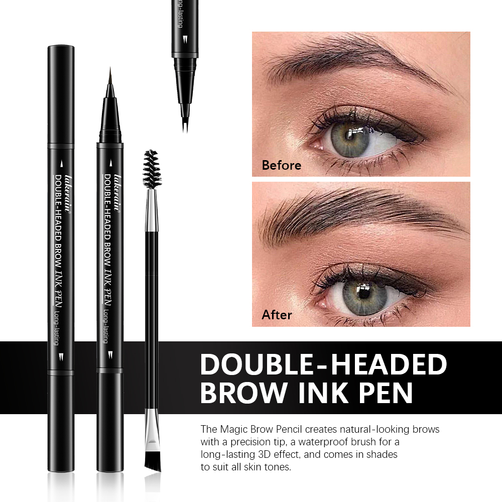 2 ส้อมดินสอเขียนคิ้ว Double-he - Eyebrow Pomade Pencil บทวิจารณ์และราคา