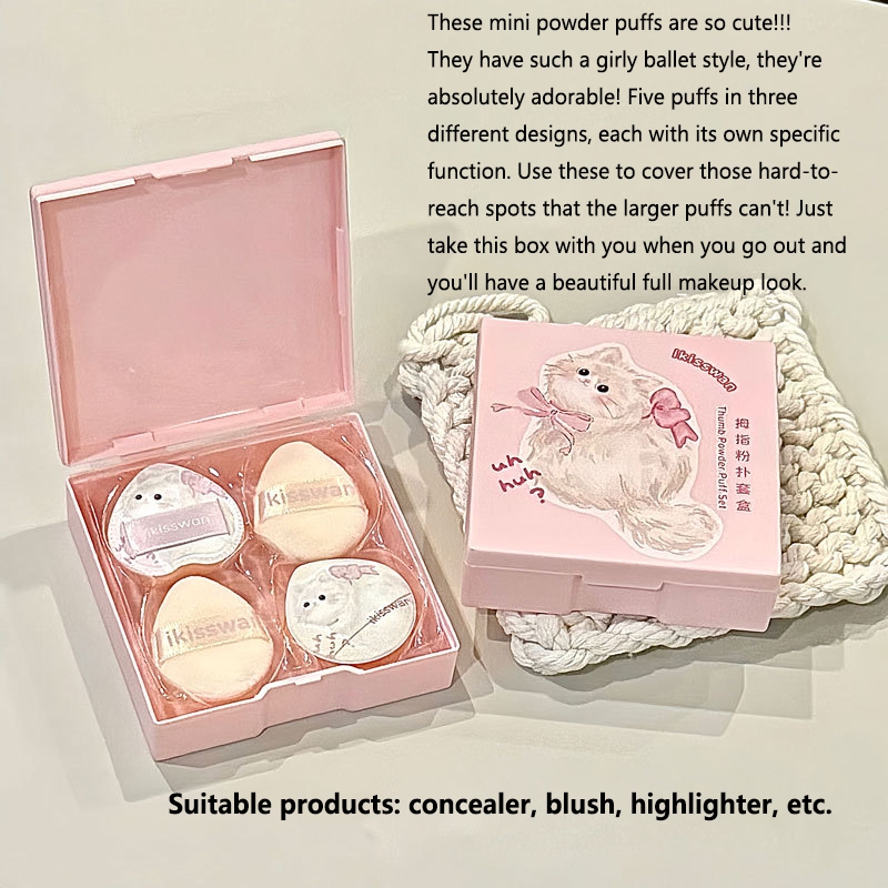 ชุดพัฟนิ้วมินิ 5 ชิ้น น่ารัก พ - Beauty Makeup Sponge บทวิจารณ์และราคา