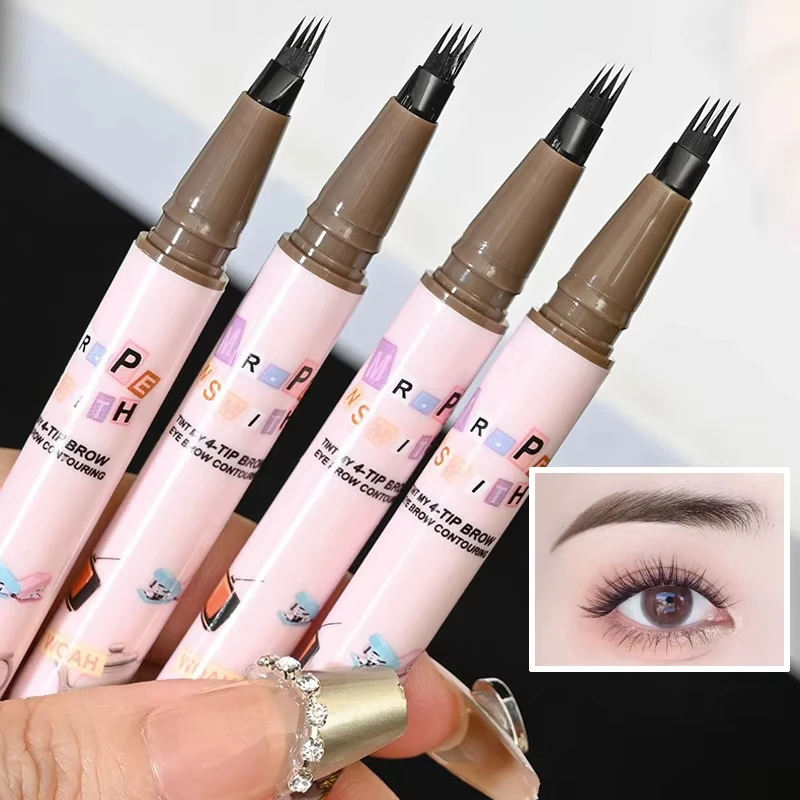 4 สีปากกาเขียนคิ้วกันน้ํา 4 เค - Eyebrow Pomade Pencil บทวิจารณ์และราคา