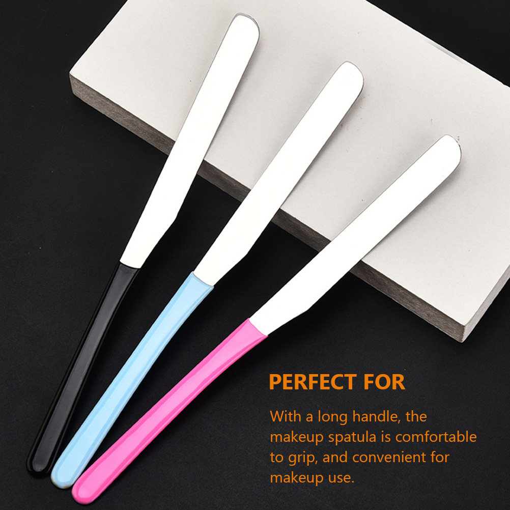 ไม้พายผสมเครื่องสำอางสแตนเลส ด - Beauty Makeup Tool บทวิจารณ์และราคา