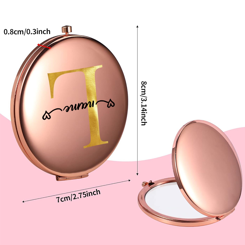 กระจกแต่งหน้าโลหะแบบพกพากระจกม - Beauty Makeup Names บทวิจารณ์และราคา