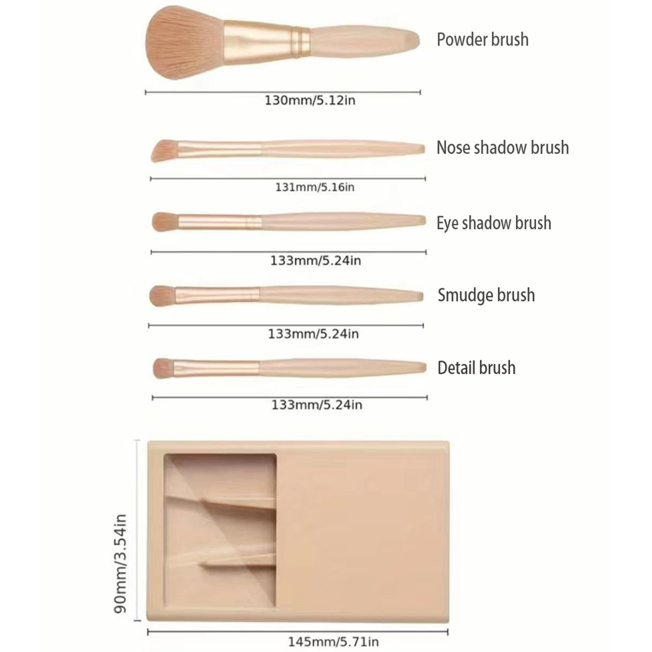 ชุดแปรงเครื่องสําอาง 5 ชิ้นพร้ - Beauty Makeup Tool Collection บทวิจารณ์และราคา