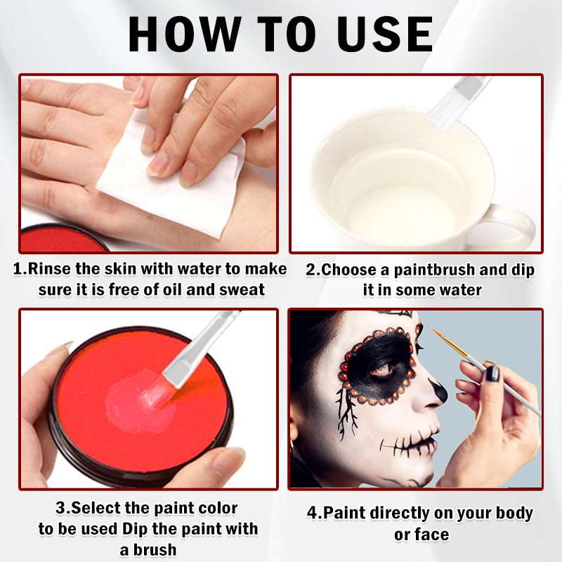 สีเพ้นท์หน้าและตัวแบบมืออาชีพ  - Beauty Makeup Pictures บทวิจารณ์และราคา