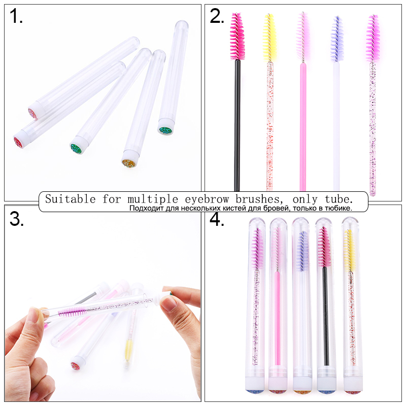20Pcs Reusable Eyebrow แปรงหลอ - Beauty Makeup Youtube บทวิจารณ์และราคา